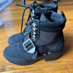Steve Madden Black Combat Boots size 6